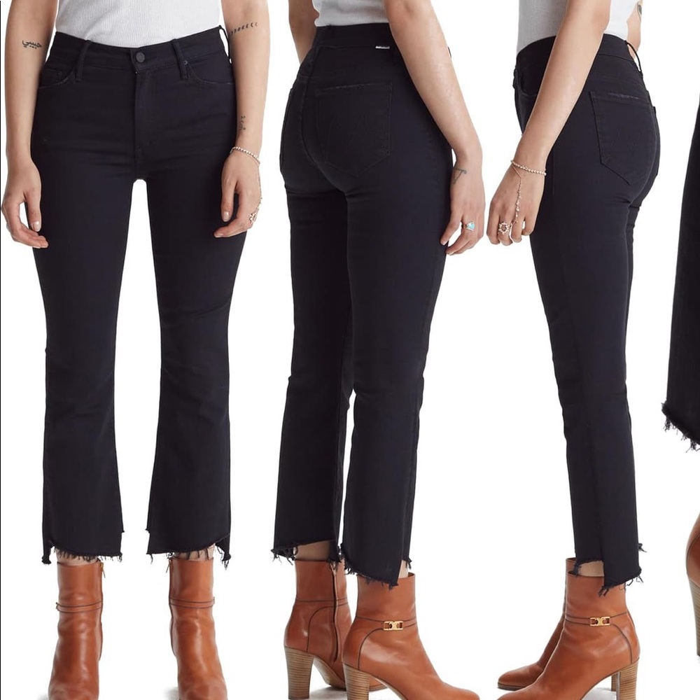 MOTHER The Insider Two Step Fray Hem Crop Jeans